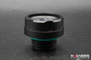 FIAT 500 Oil Cap - CFP - Black Anodized Billet - w/ Scorpion Logo FIAT 500 Oil Cap - CFP - Black Anodized Billet - w/ Scorpion Logo